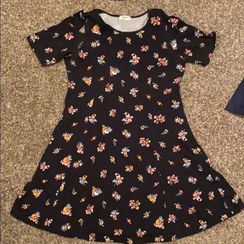 black flower dress
